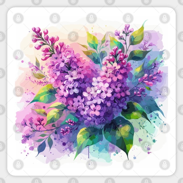 Pink Lilac Flower Sticker by Jenni Arts